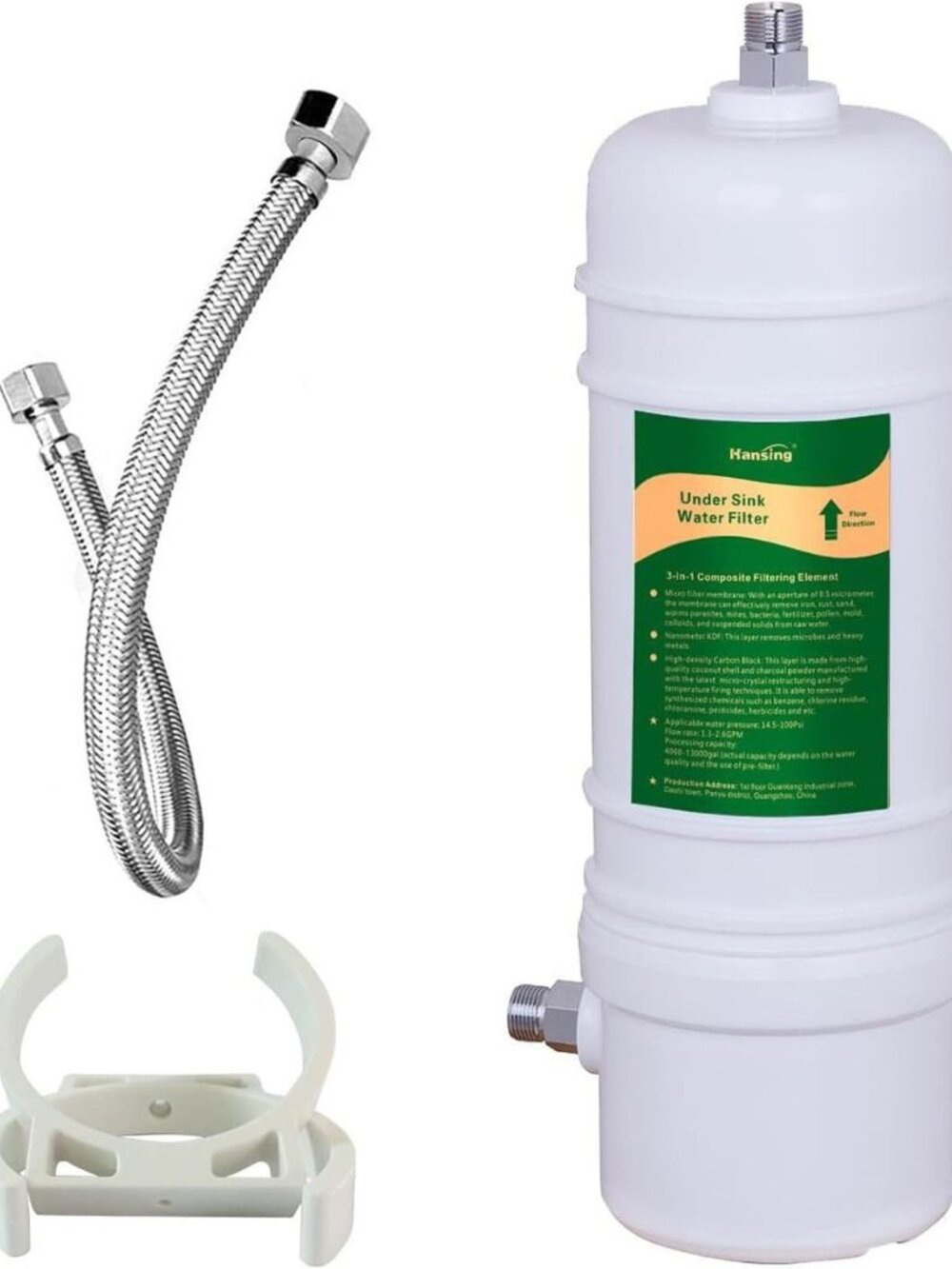 Under Sink Water Filter System - 13K Gallons, Removes Chlorine, Lead, Odors
